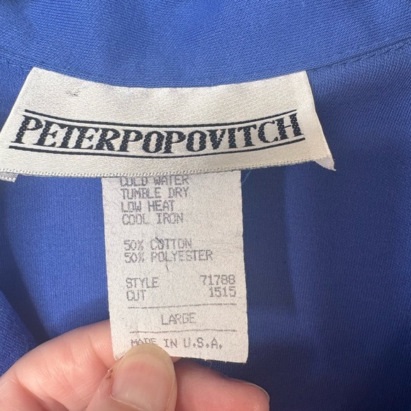 Vintage Peter Popovitch Large Blouse with Embroidered Flowers - Picture 5 of 8